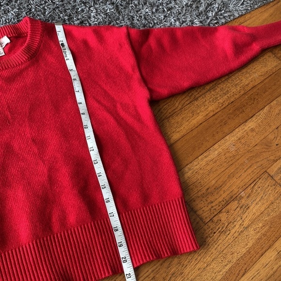 Philosophy Crew Neck Super Soft Trim Ribbed Red Sweater Size X Large - Picture 6 of 10